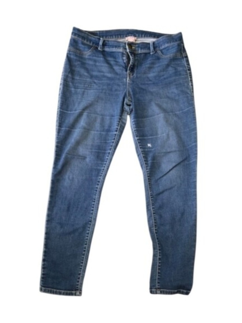 Juicy Couture Blue Denim Jeans Women's Size 12 Metallic Logo Patch